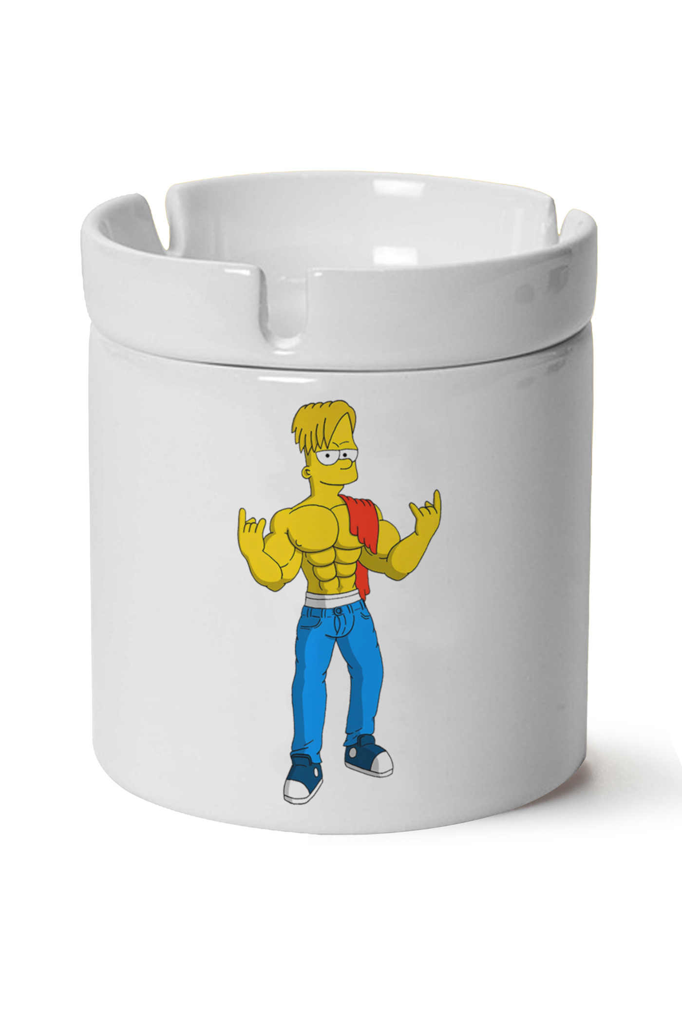 Simpsons Baskılı Porselen At Söndür Küllük