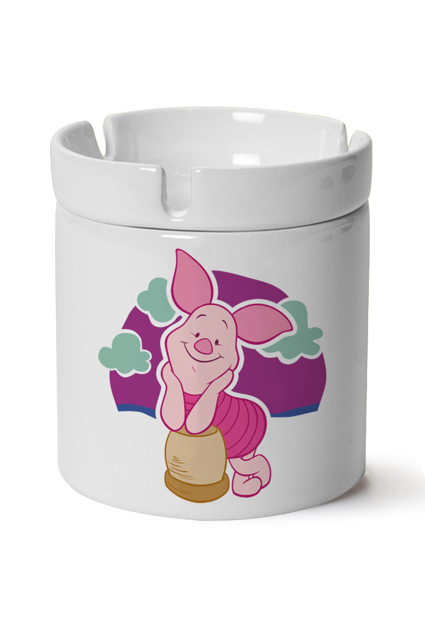 Piglet Baskılı Porselen At Söndür Küllük