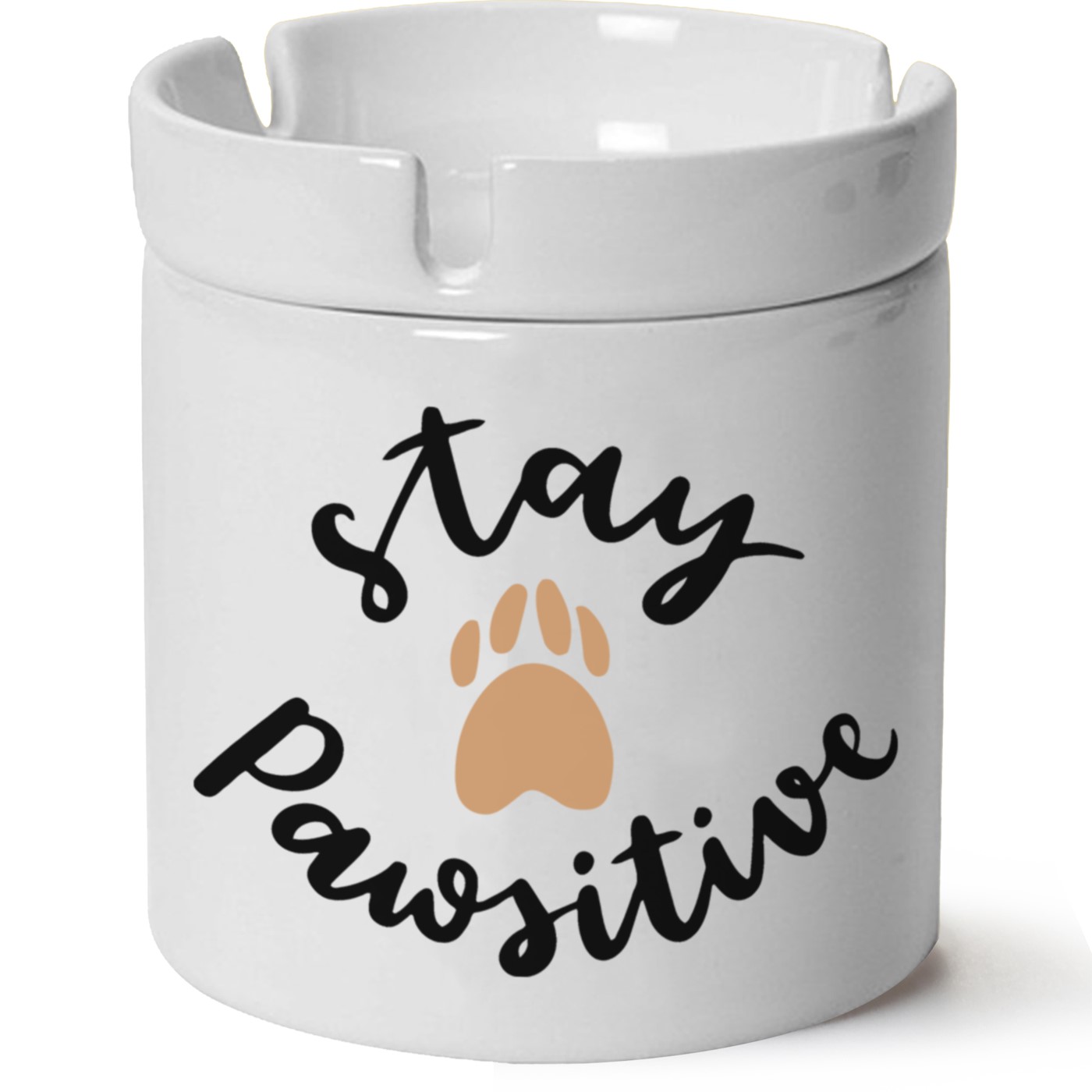 Köpek Baskılı Porselen At Söndür Küllük