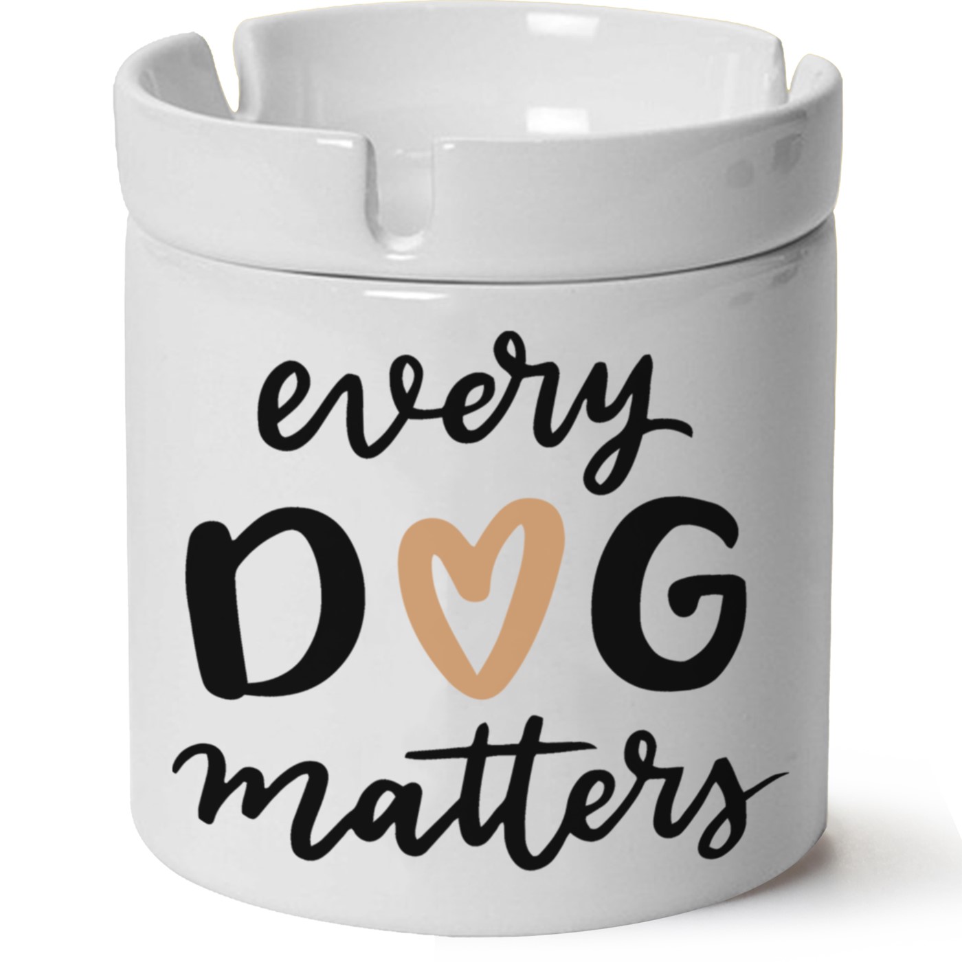 Köpek Baskılı Porselen At Söndür Küllük