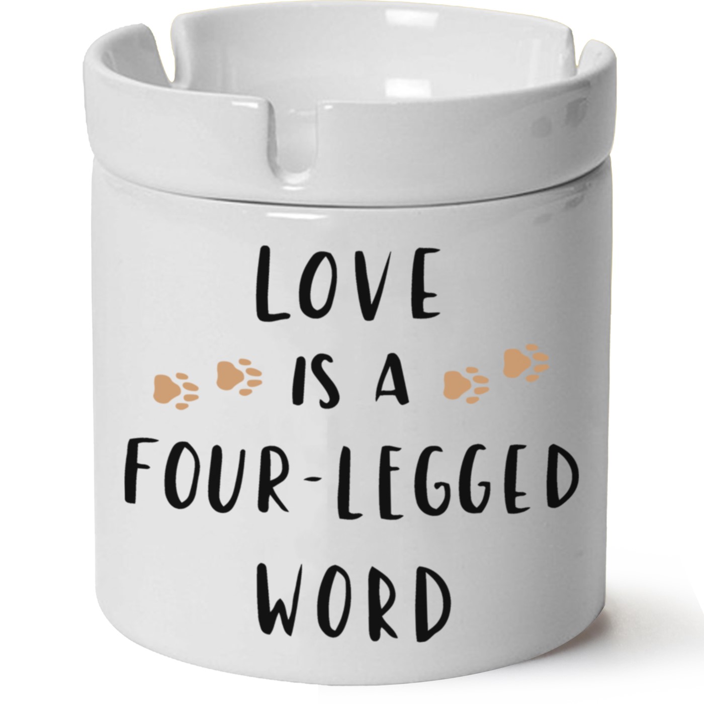 Köpek Baskılı Porselen At Söndür Küllük