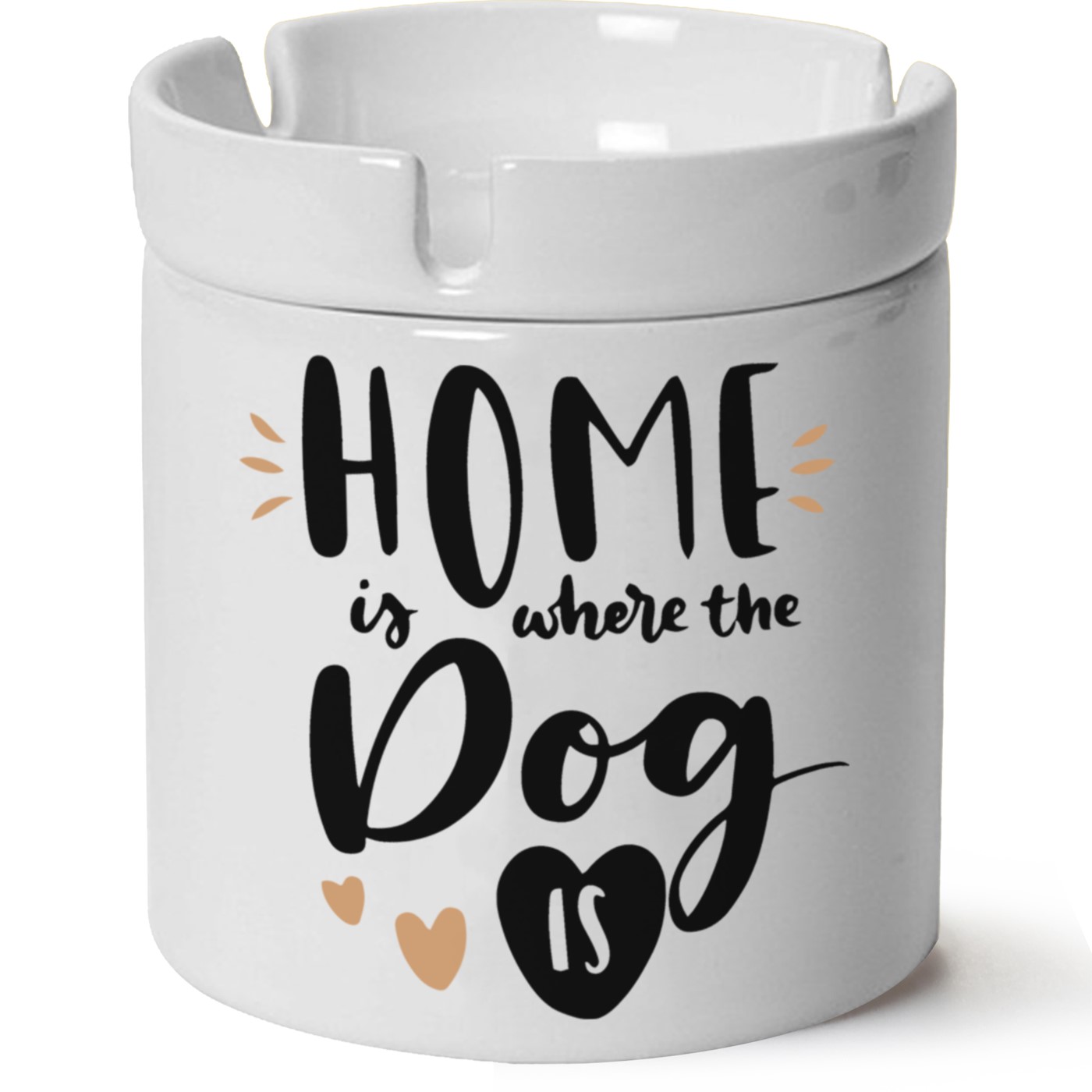 Köpek Baskılı Porselen At Söndür Küllük