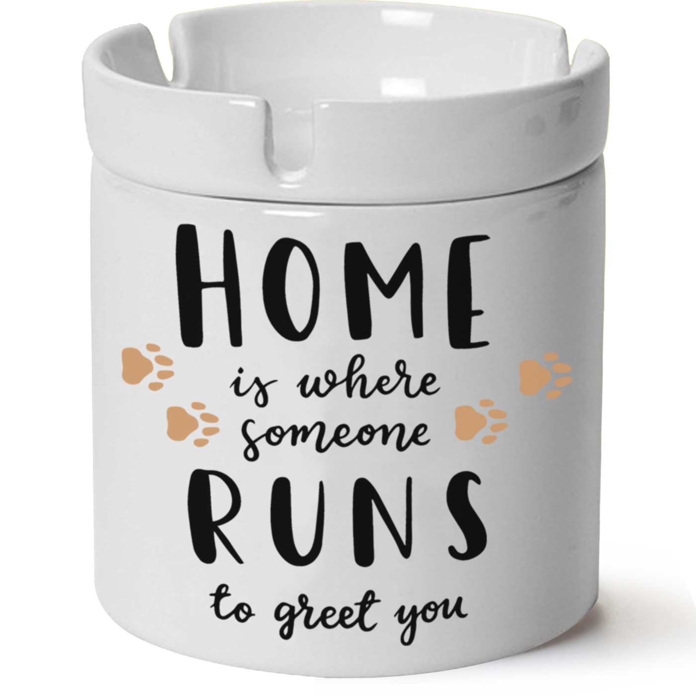 Köpek Baskılı Porselen At Söndür Küllük