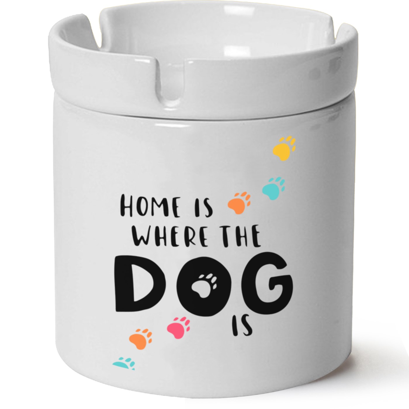 Köpek Baskılı Porselen At Söndür Küllük