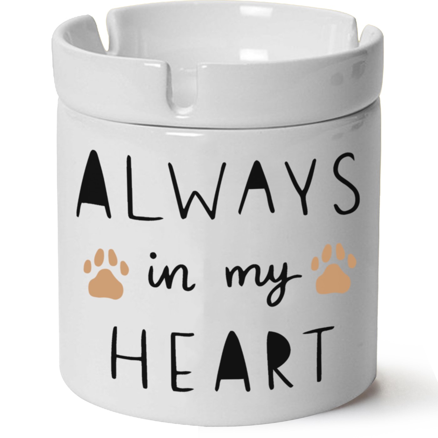 Köpek Baskılı Porselen At Söndür Küllük