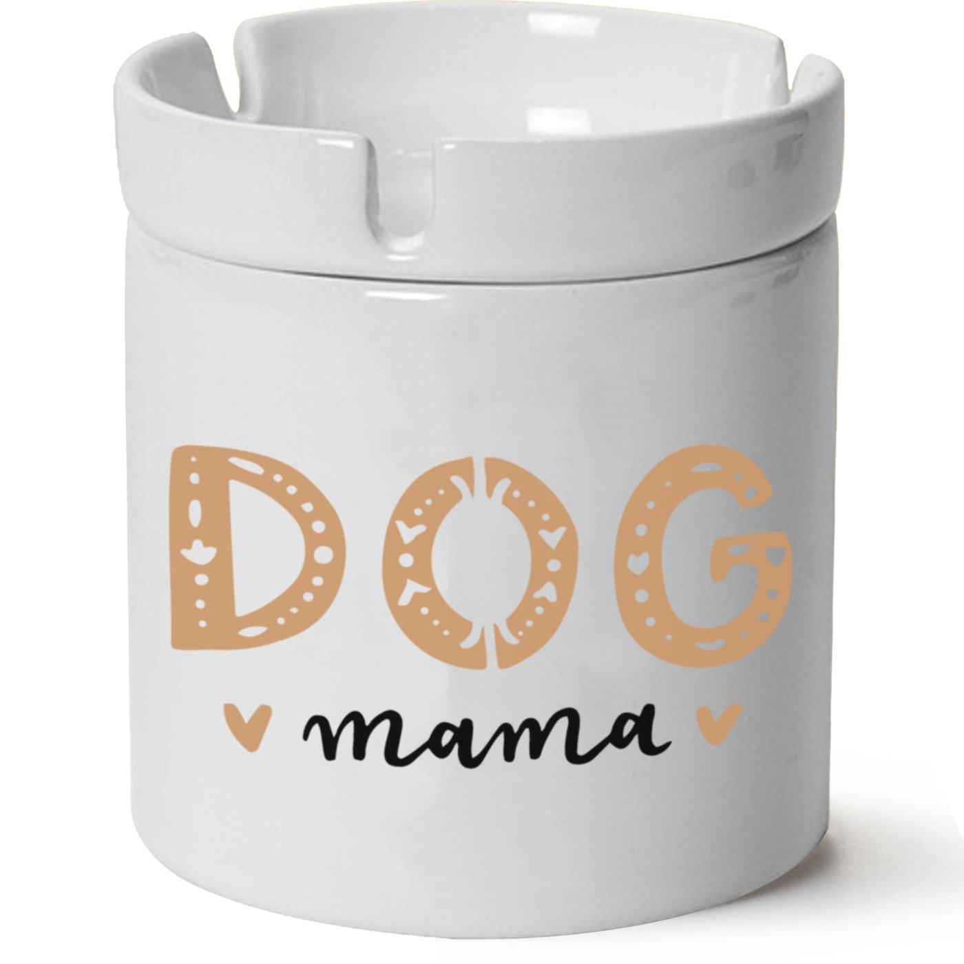 Köpek Baskılı Porselen At Söndür Küllük