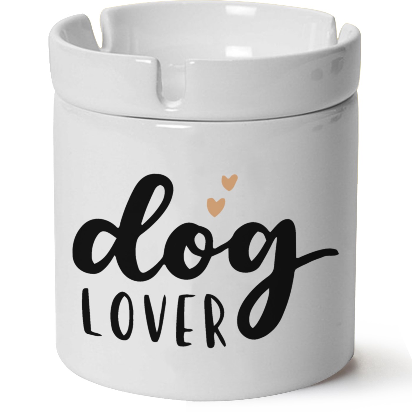 Köpek Baskılı Porselen At Söndür Küllük