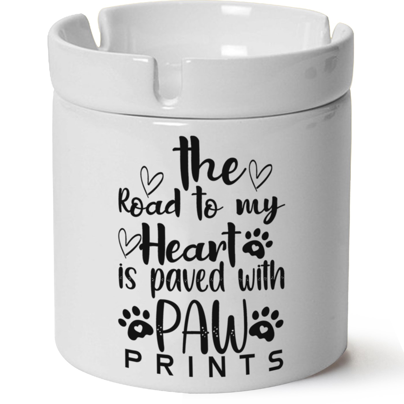 Köpek Baskılı Porselen At Söndür Küllük