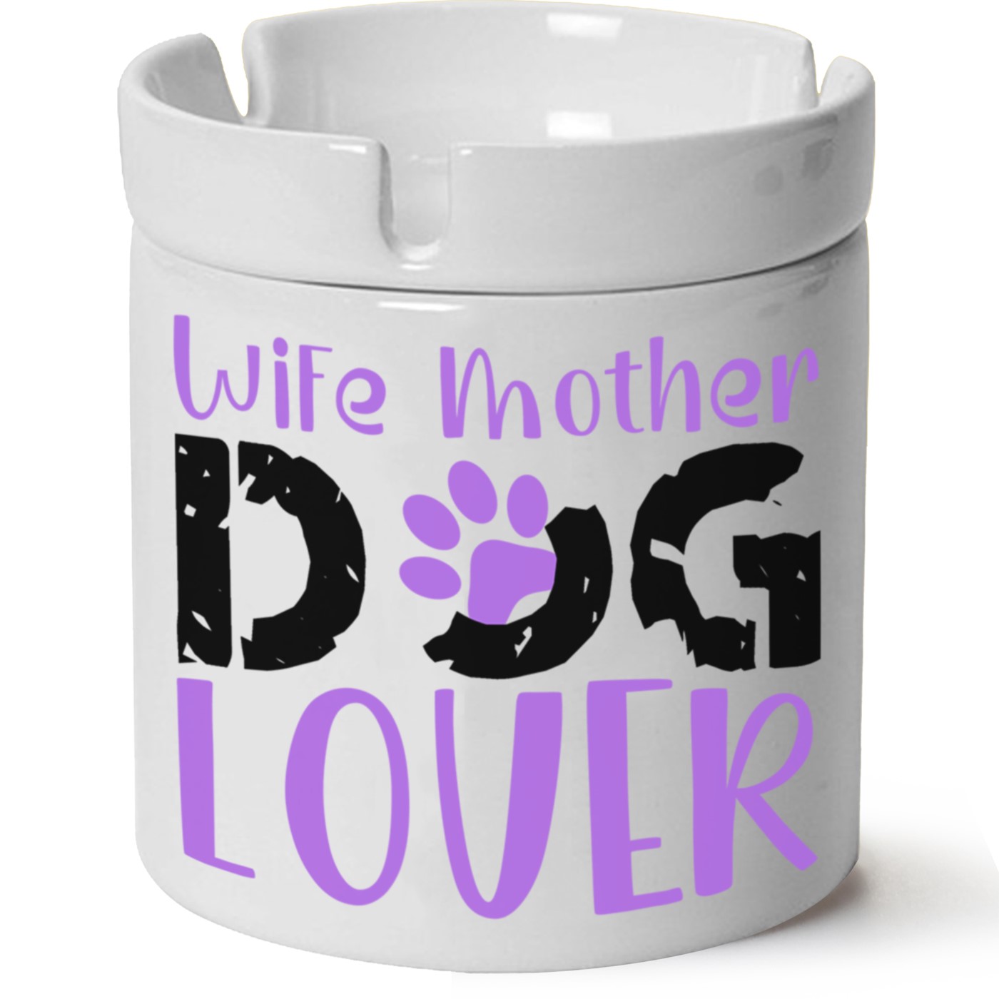 Köpek Baskılı Porselen At Söndür Küllük