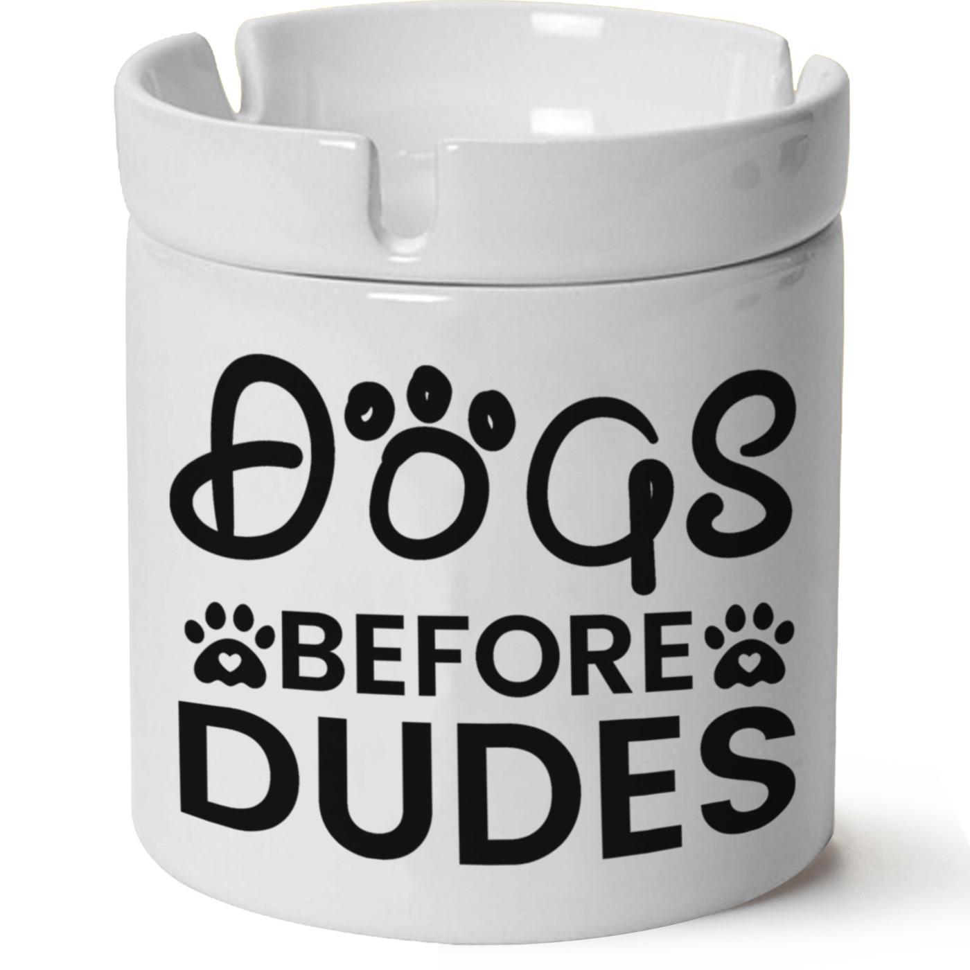 Köpek Baskılı Porselen At Söndür Küllük