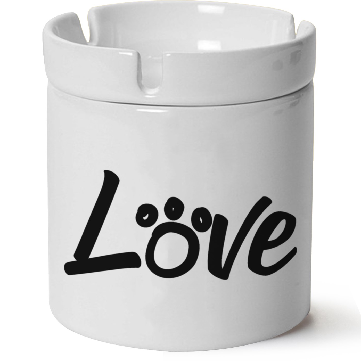 Köpek Baskılı Porselen At Söndür Küllük