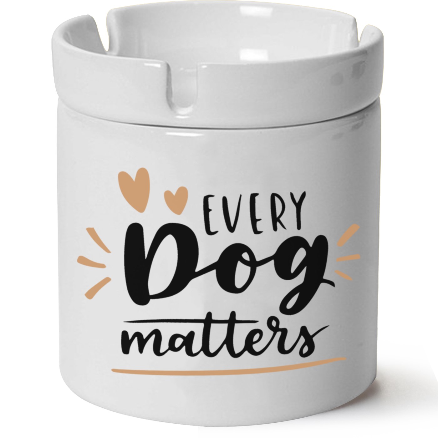 Köpek Baskılı Porselen At Söndür Küllük