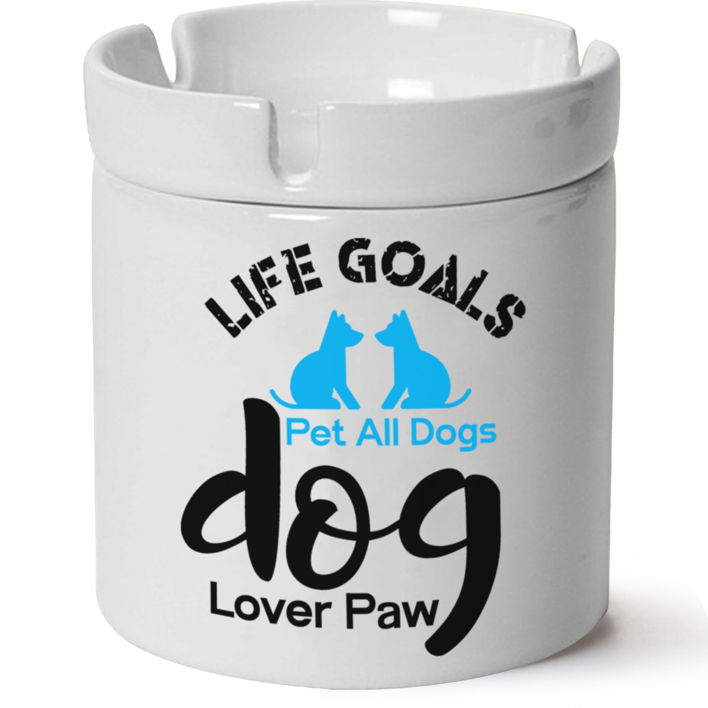 Köpek Baskılı Porselen At Söndür Küllük