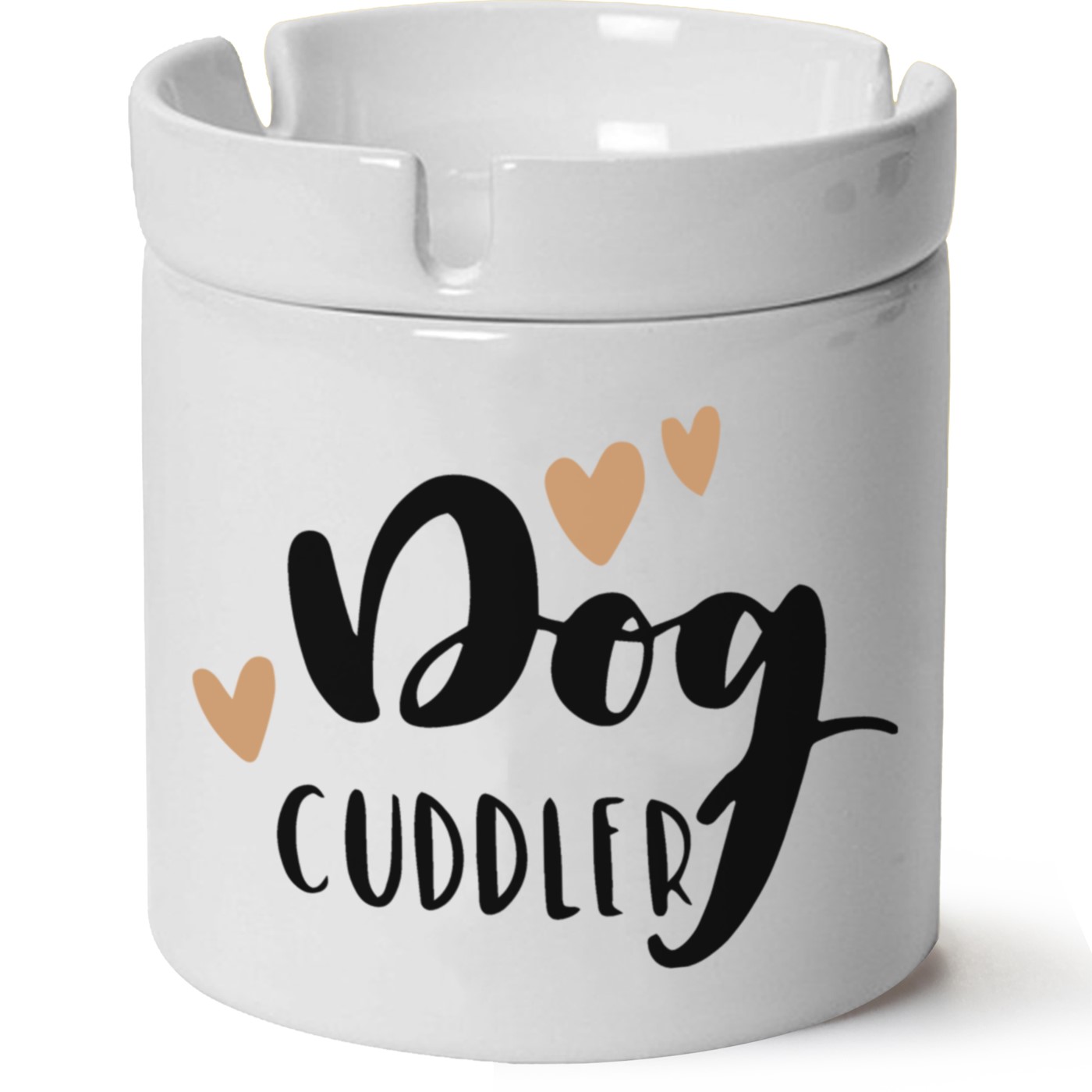 Köpek Baskılı Porselen At Söndür Küllük