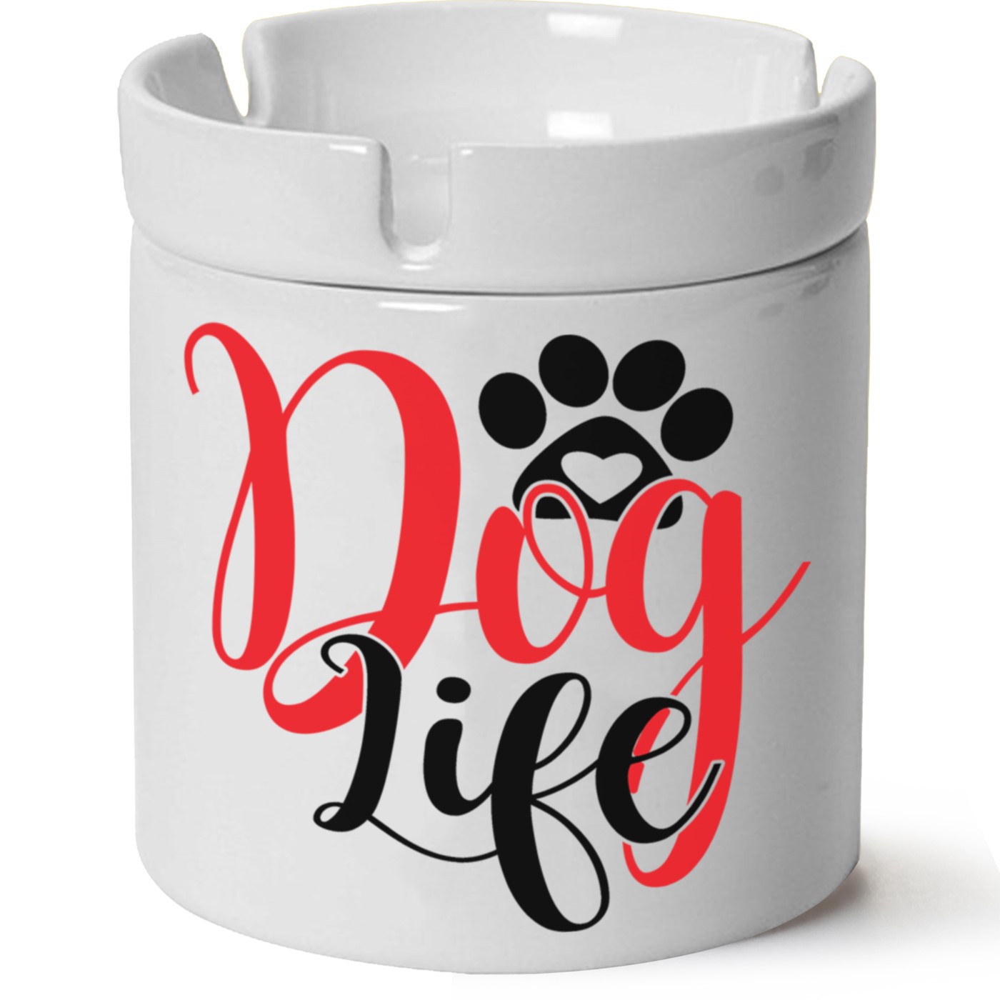 Köpek Baskılı Porselen At Söndür Küllük