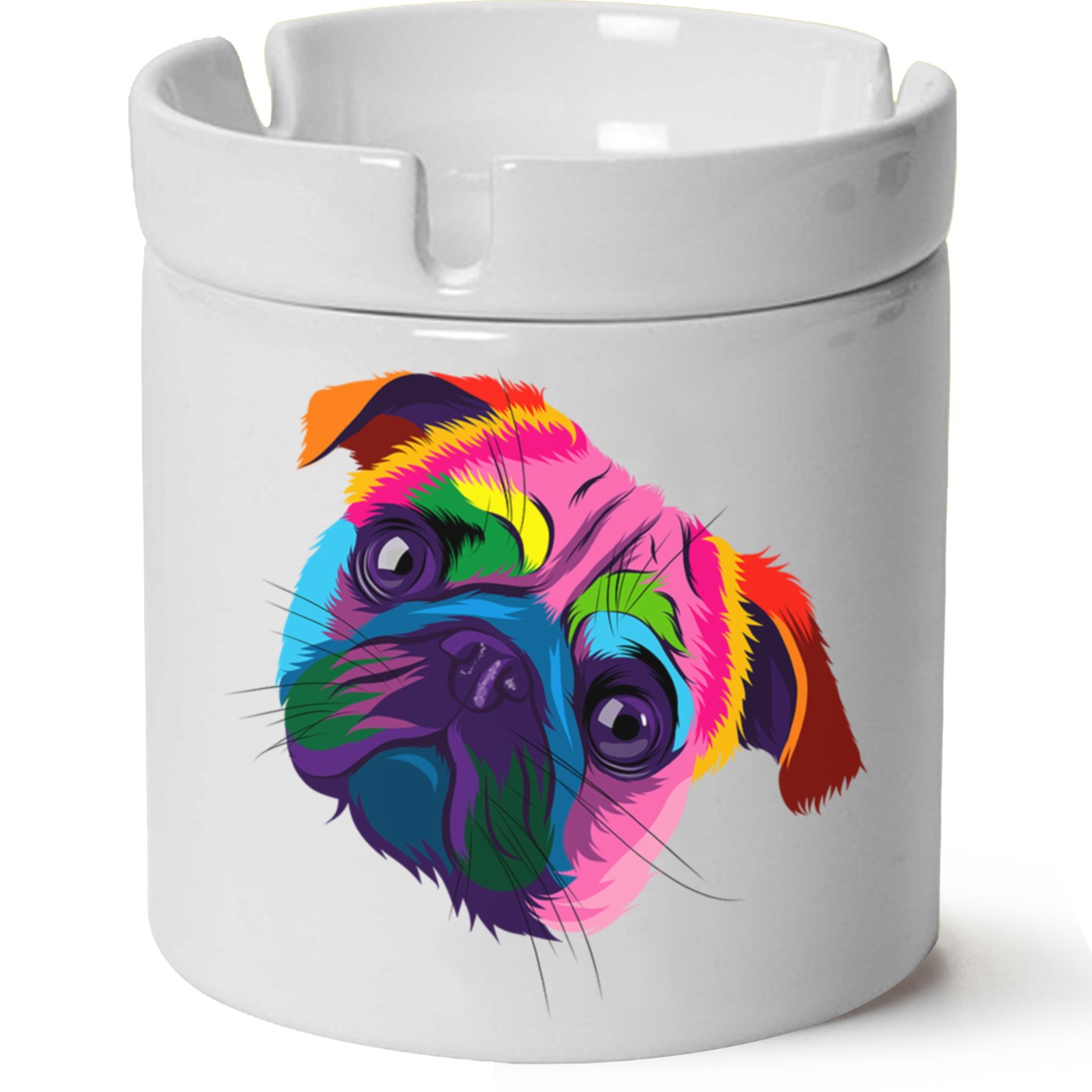 Köpek Baskılı Porselen At Söndür Küllük