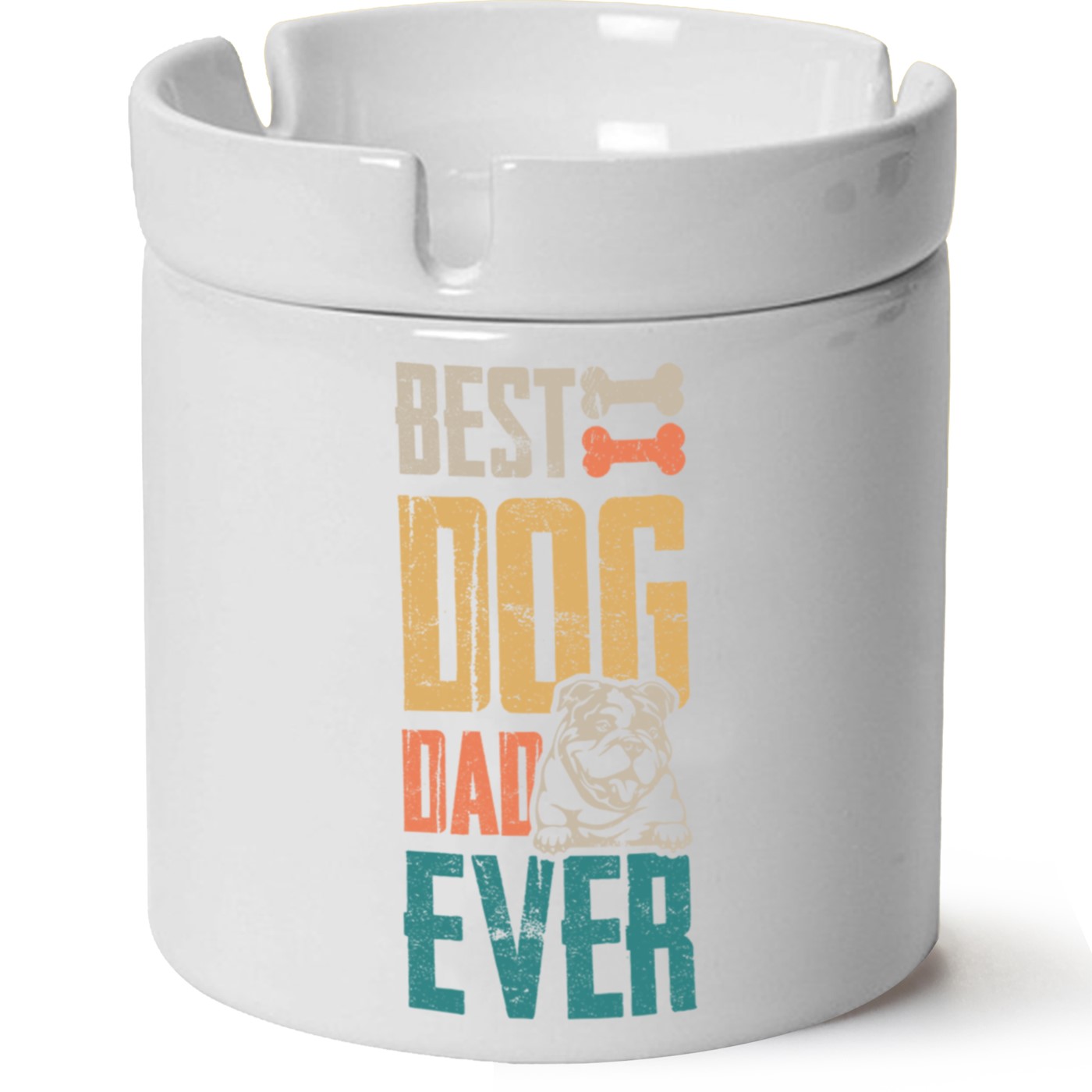 Köpek Baskılı Porselen At Söndür Küllük