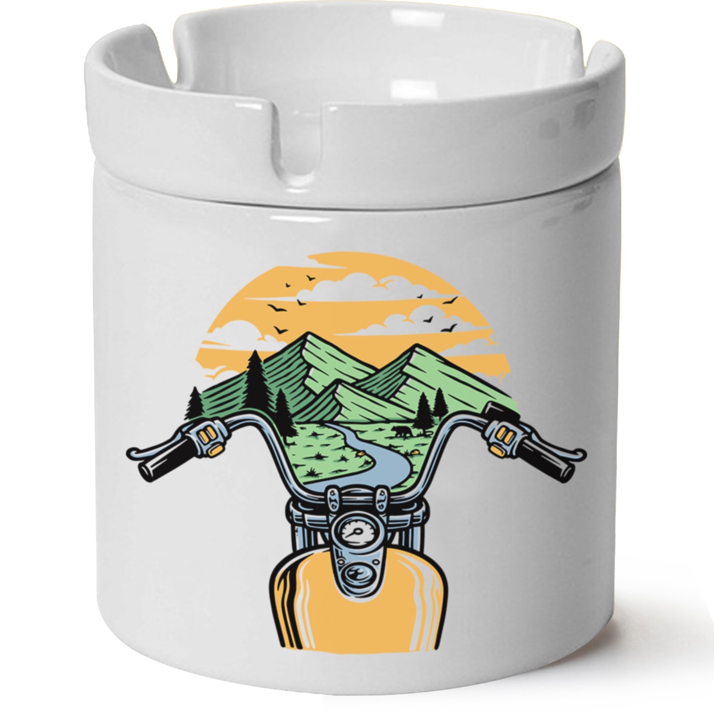 Macera-Doğa Baskılı Porselen At Söndür Küllük