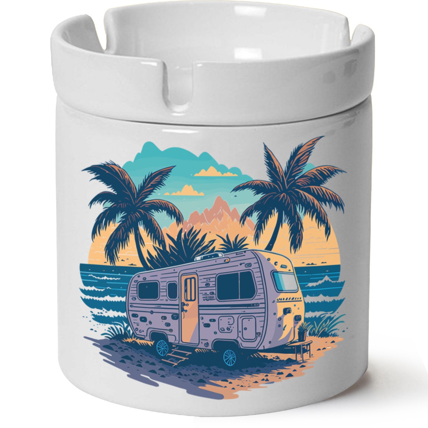 Macera-Doğa Baskılı Porselen At Söndür Küllük