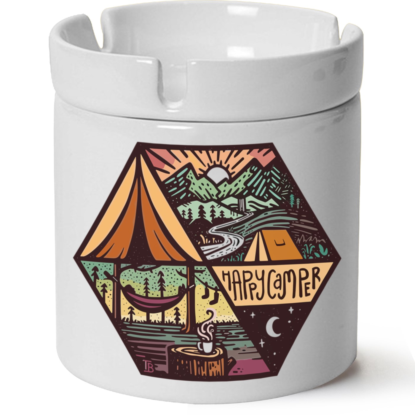 Macera-Doğa Baskılı Porselen At Söndür Küllük