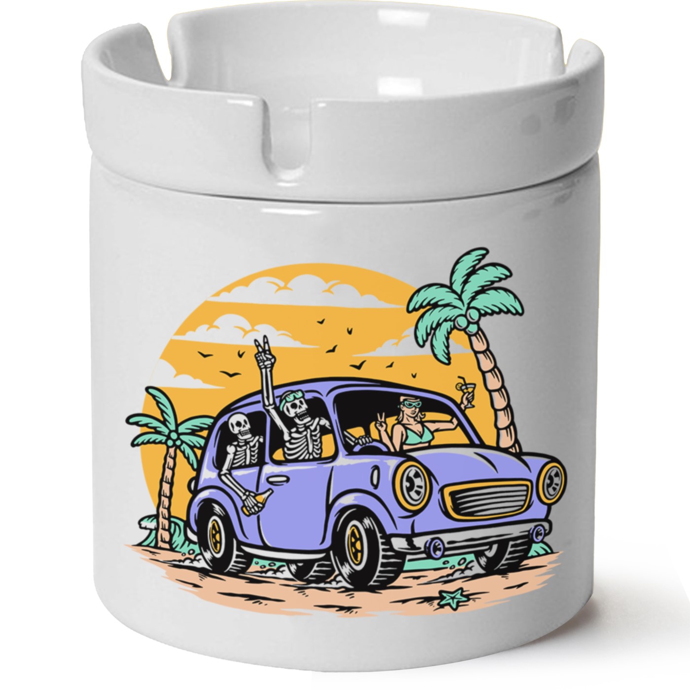 Macera-Doğa Baskılı Porselen At Söndür Küllük