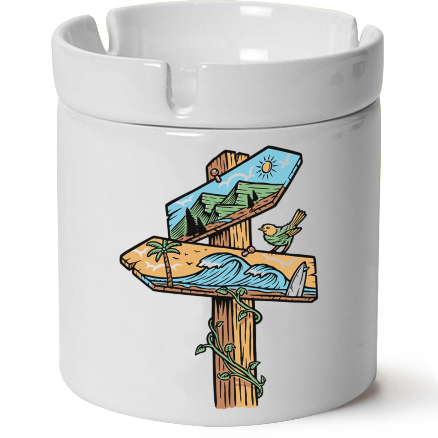 Macera-Doğa Baskılı Porselen At Söndür Küllük