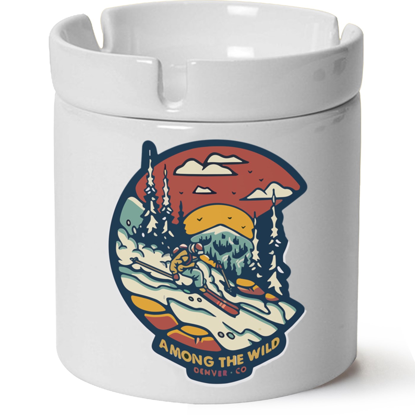 Macera-Doğa Baskılı Porselen At Söndür Küllük