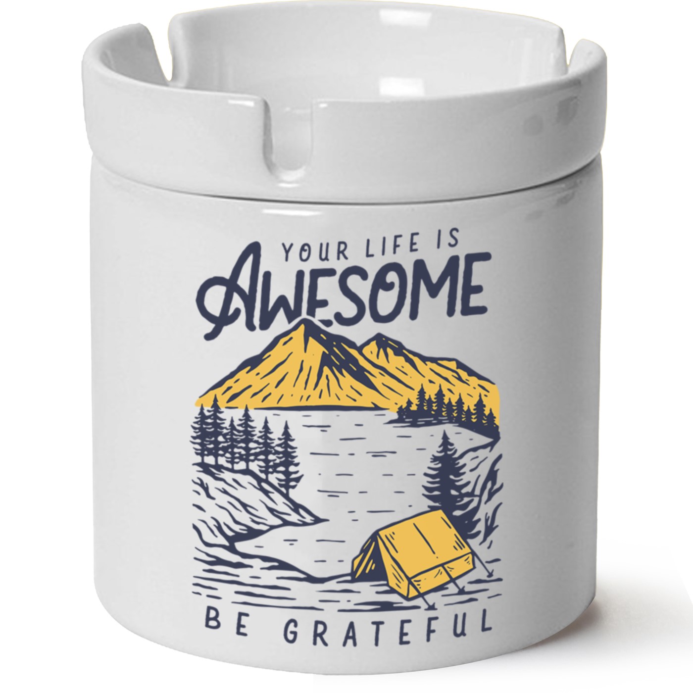 Macera-Doğa Baskılı Porselen At Söndür Küllük