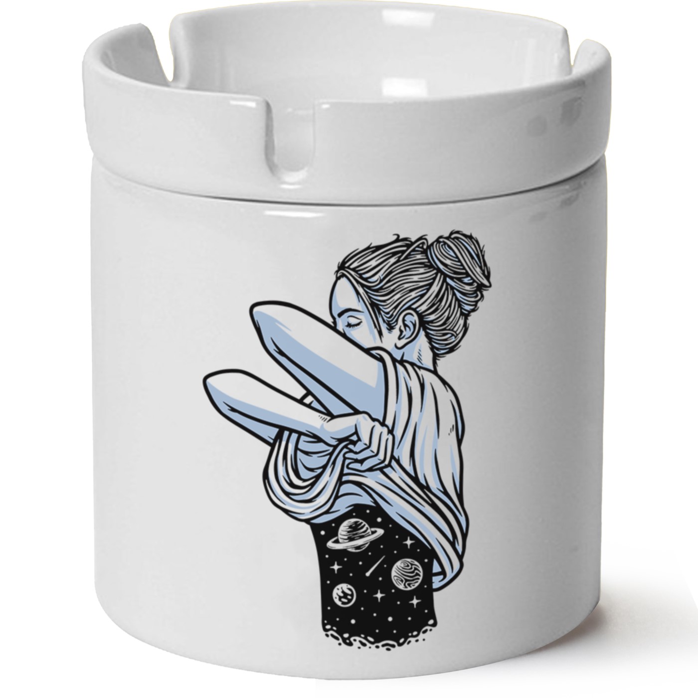 Macera-Doğa Baskılı Porselen At Söndür Küllük