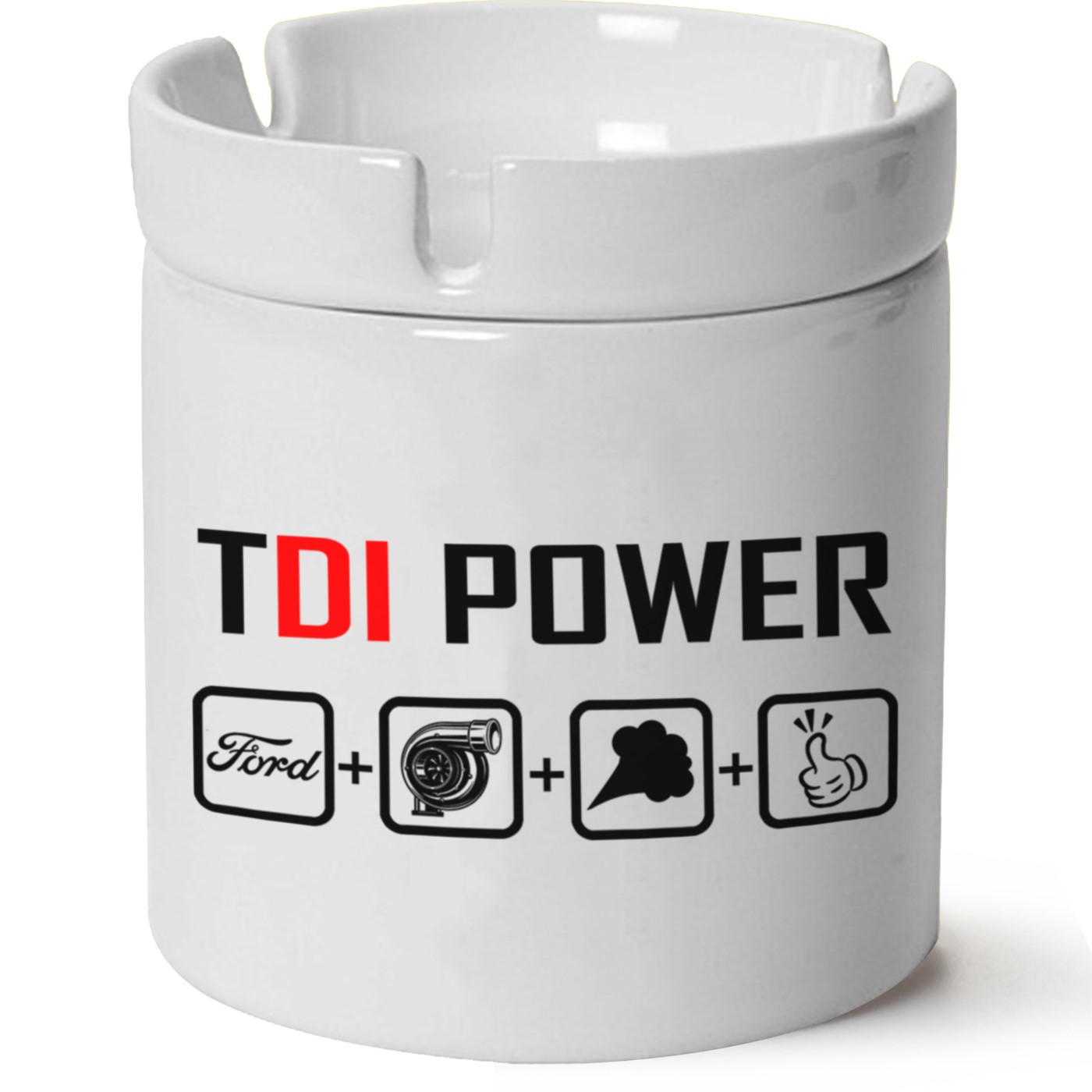 Ford Tdi Power Baskılı Porselen At Söndü Küllük