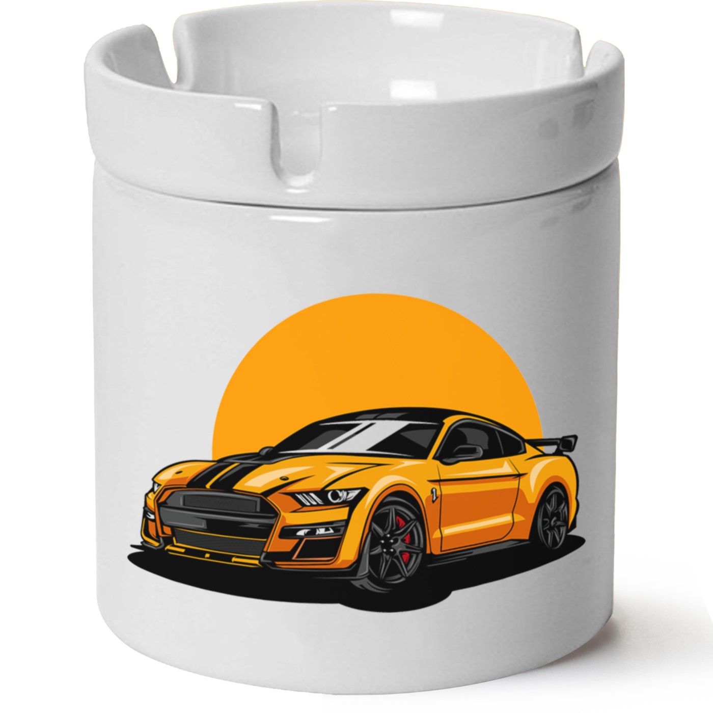 Ford Mustang Baskılı Porselen At Söndü Küllük