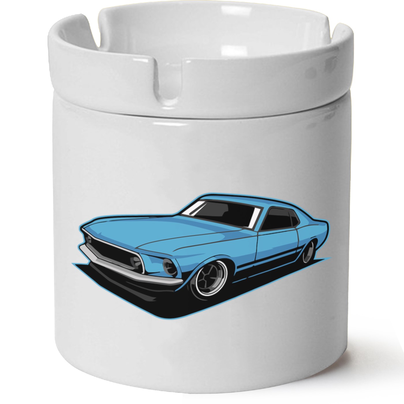 Ford Mustang Baskılı Porselen At Söndü Küllük