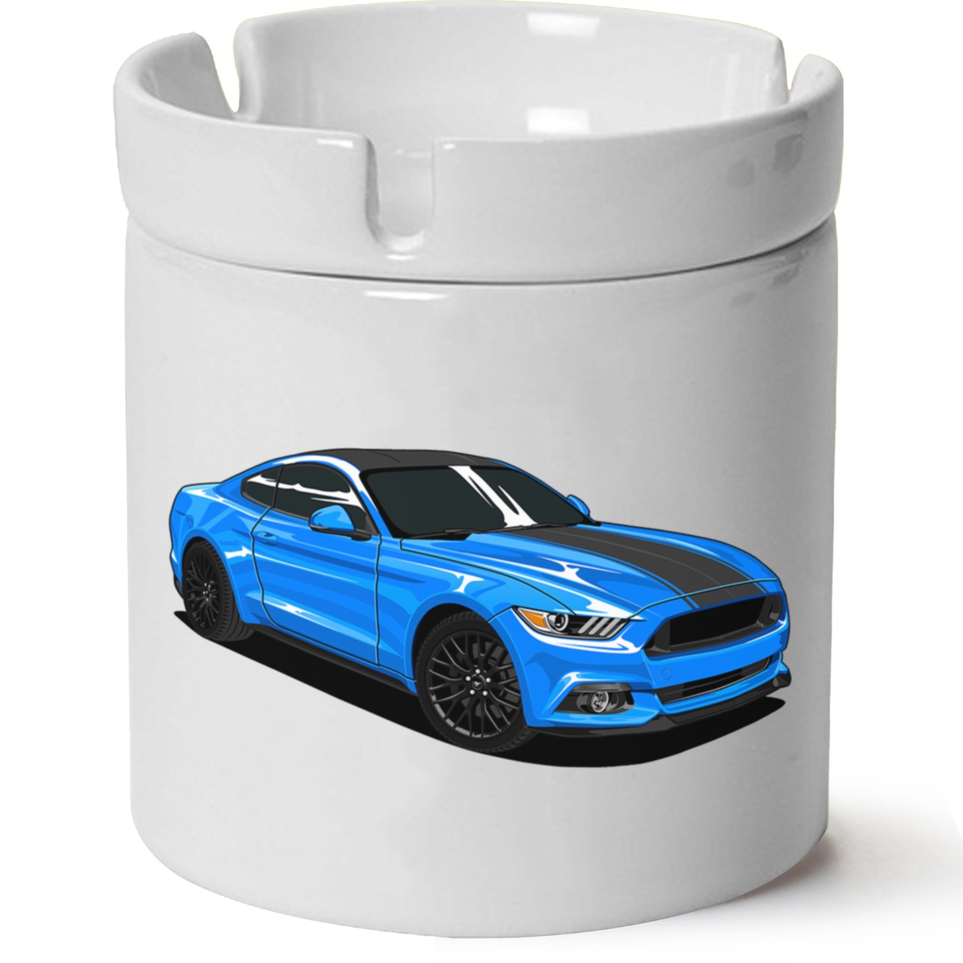 Ford Mustang Baskılı Porselen At Söndü Küllük