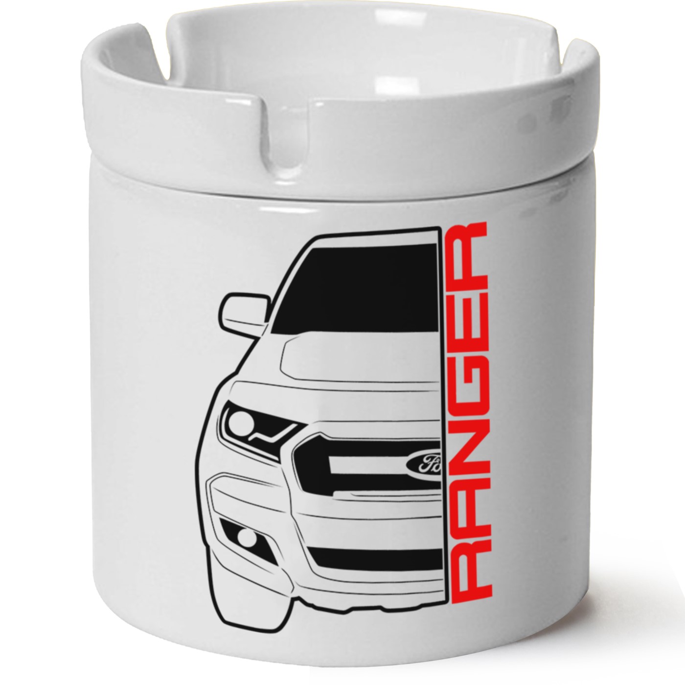 Ford Ranger Baskılı Porselen At Söndü Küllük