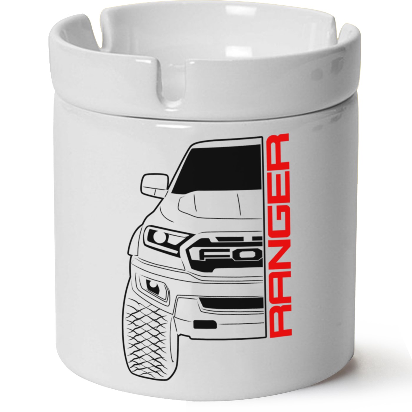 Ford Ranger Baskılı Porselen At Söndü Küllük