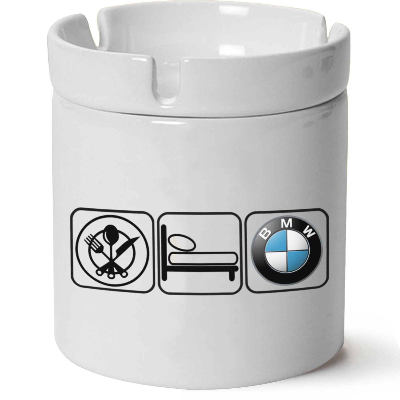 Bmw Logo Baskılı Porselen At Söndür Küllük