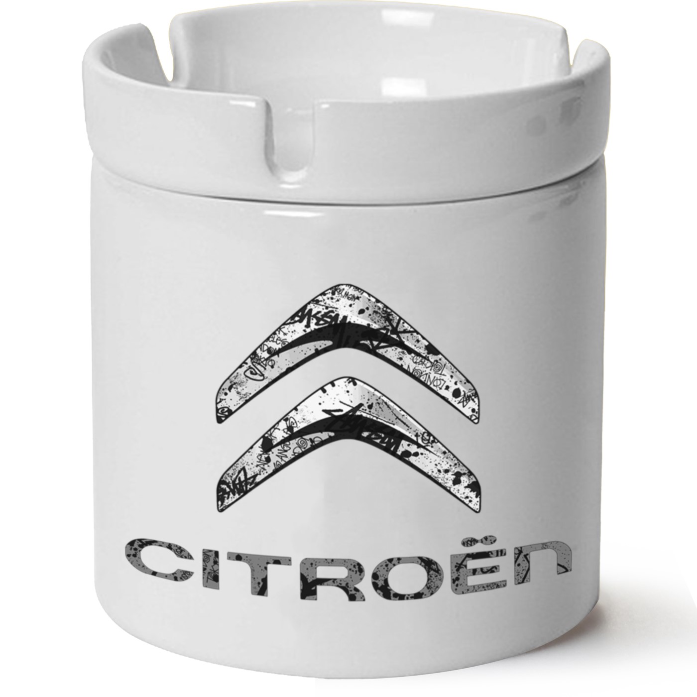 Citroen Logo Baskılı Porselen At Söndür Küllük