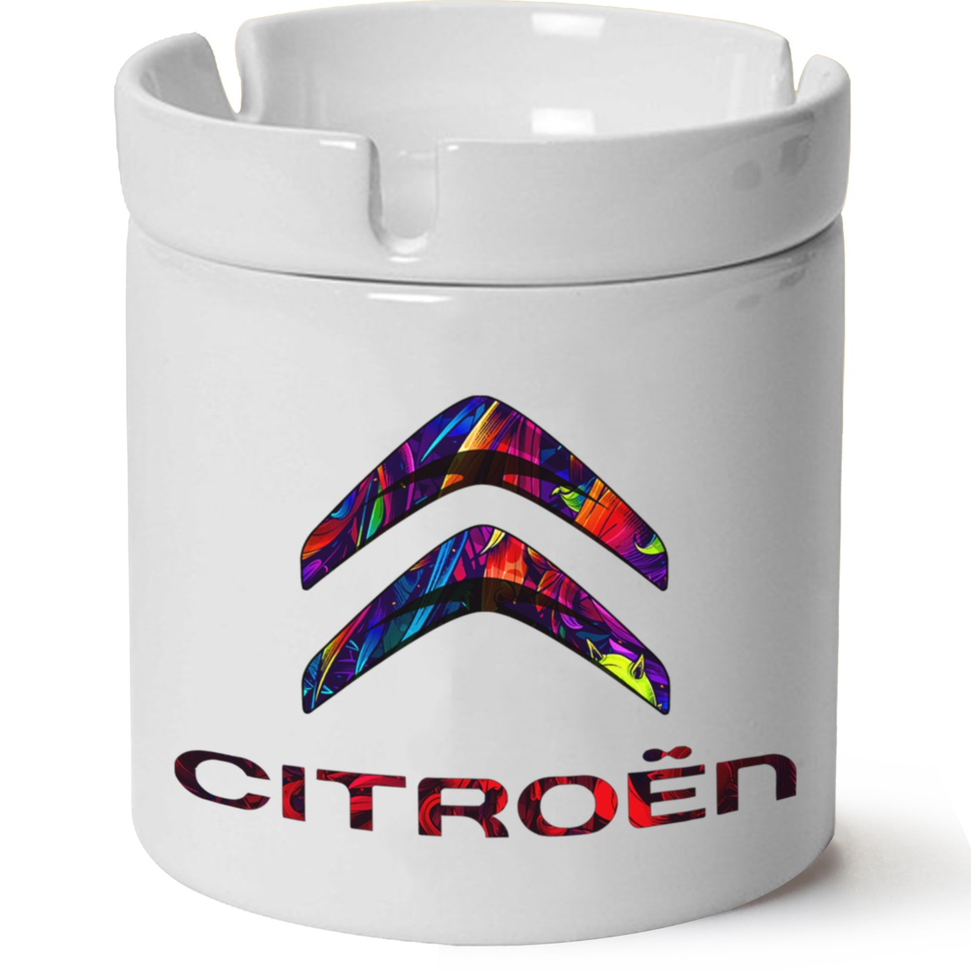Citroen Logo Baskılı Porselen At Söndür Küllük