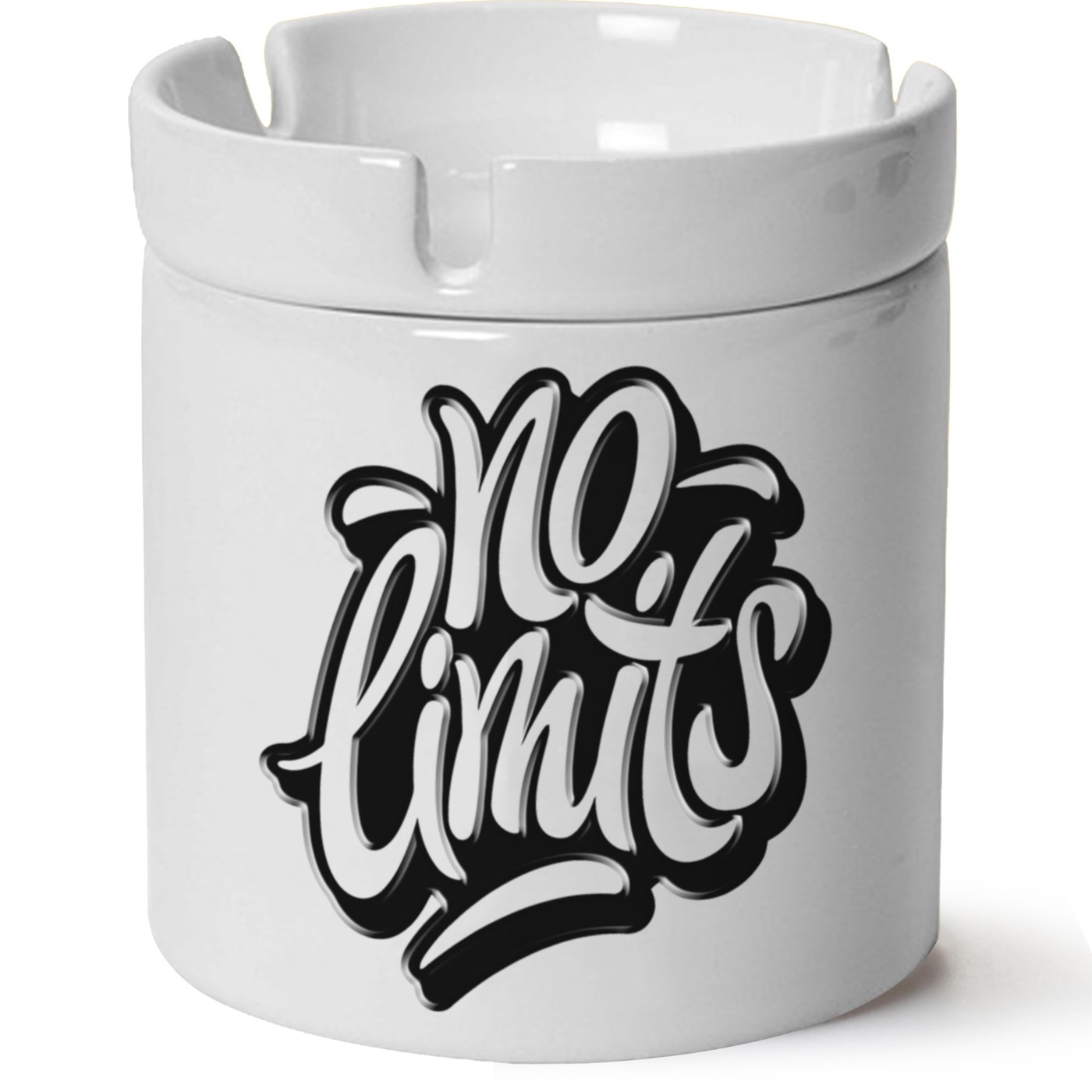 No Limits Baskılı Porselen At Söndür Küllük