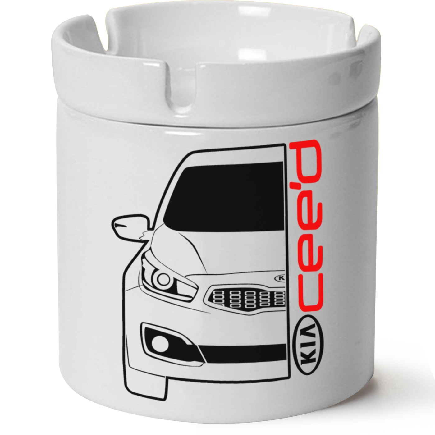 Kia Ceed Baskılı Porselen At Söndür Küllük