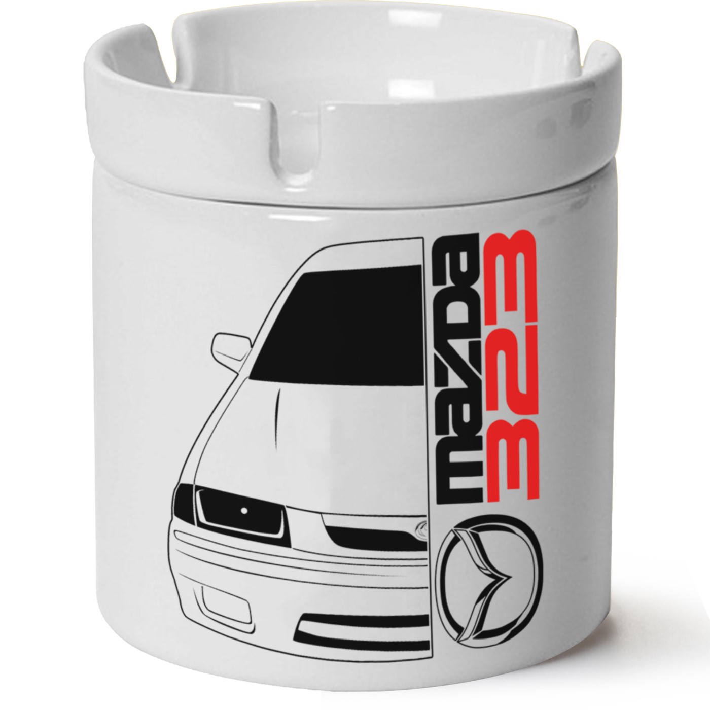 Mazda 323 Baskılı Porselen At Söndür Küllük