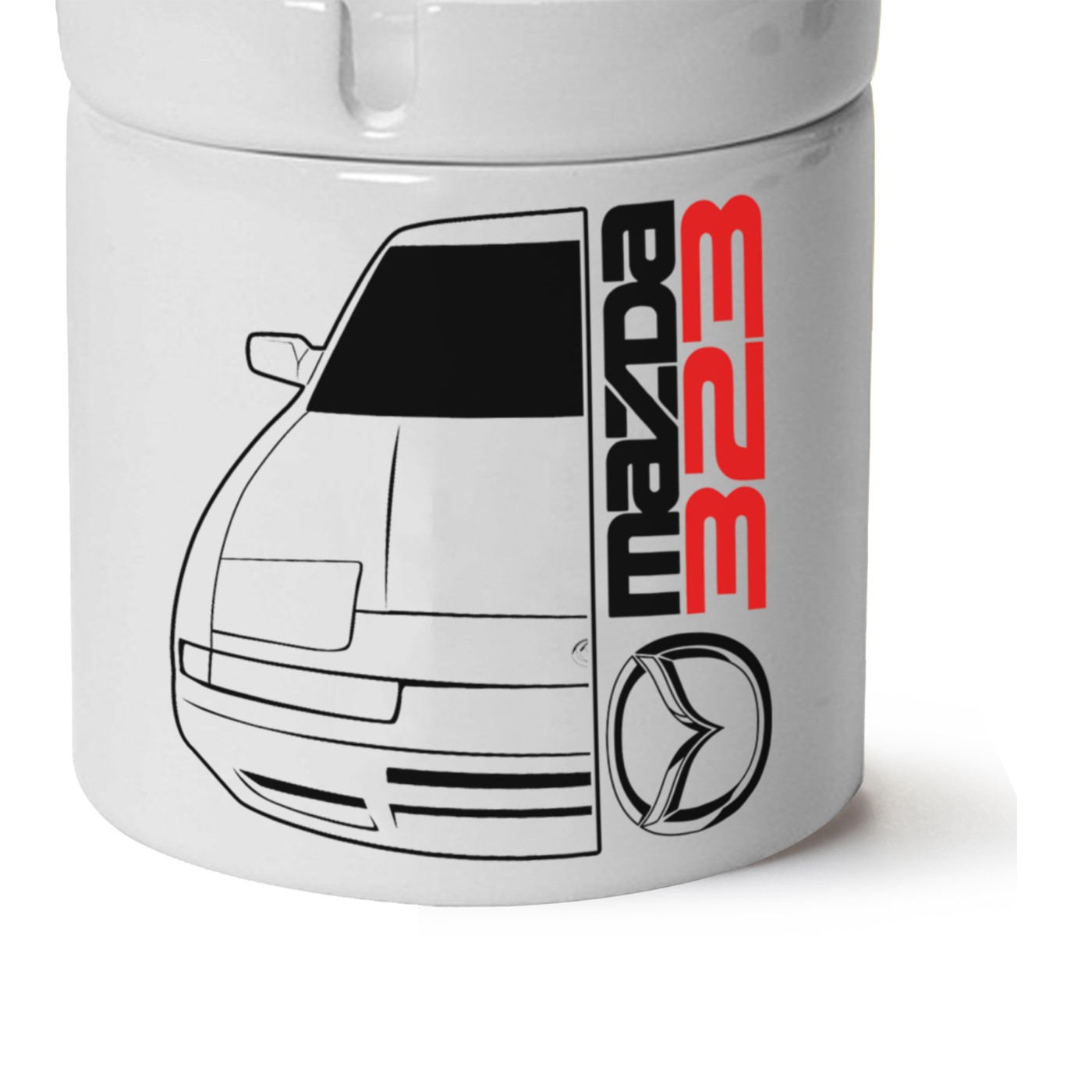 Mazda 323 Baskılı Porselen At Söndür Küllük