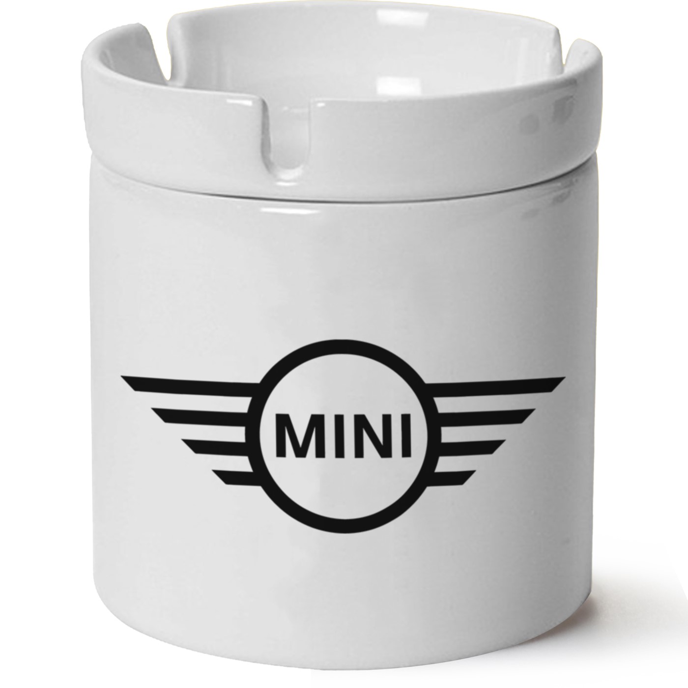 Mini Cooper Logo Baskılı Porselen At Söndür Küllük