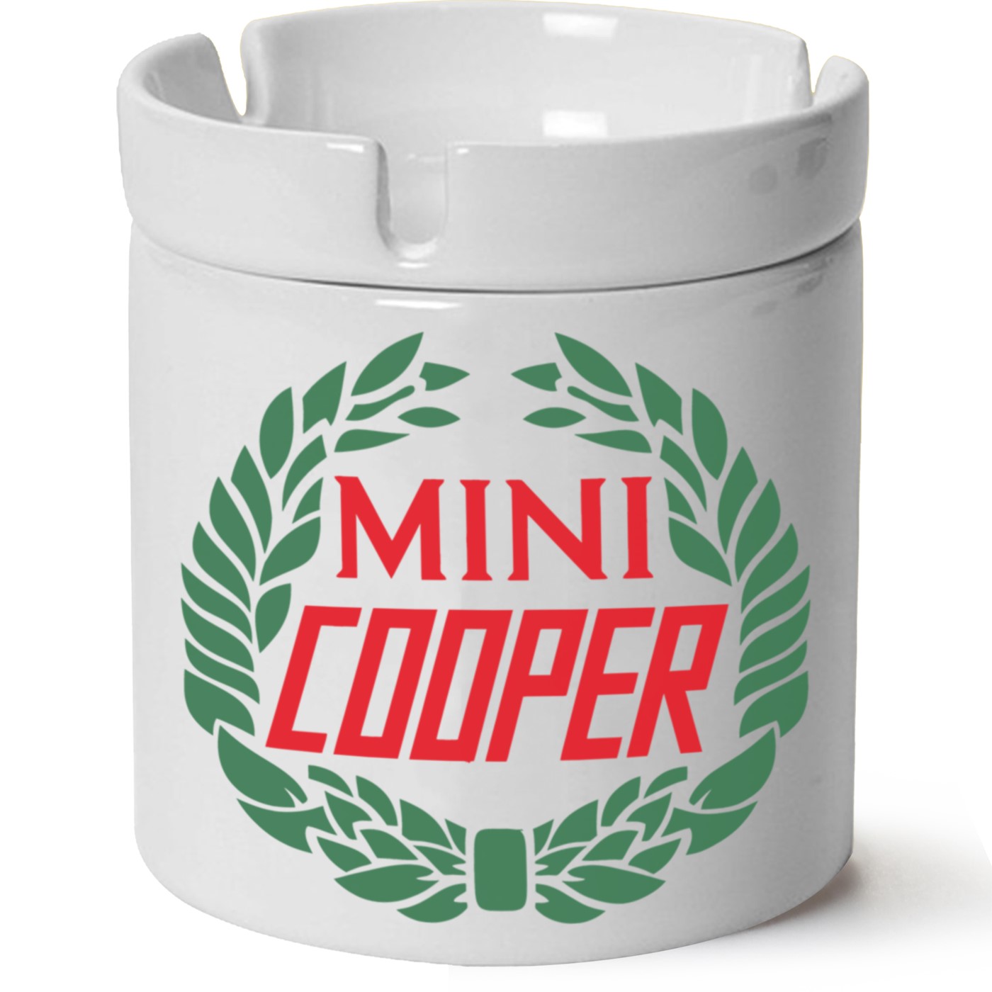 Mini Cooper Logo Baskılı Porselen At Söndür Küllük