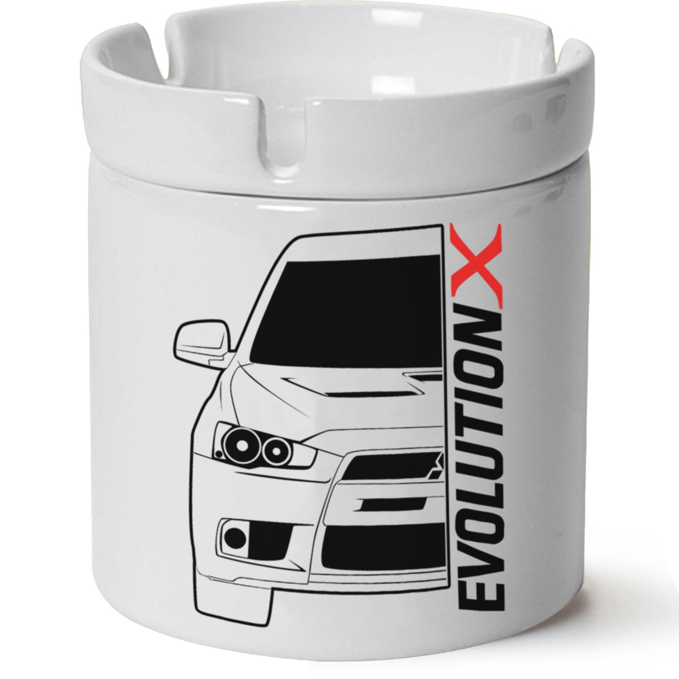 Mitsubishi Evo 10 Baskılı Porselen At Söndür Küllük