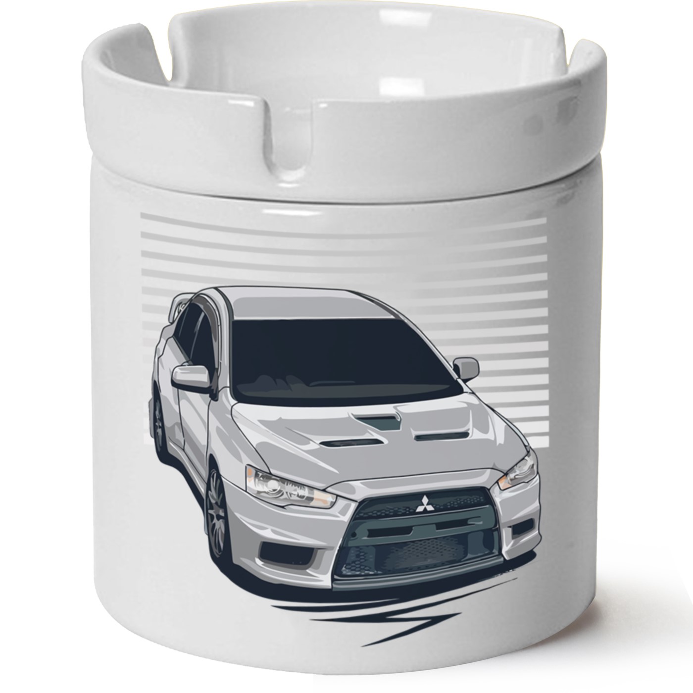 Mitsubishi Evo 10 Baskılı Porselen At Söndür Küllük