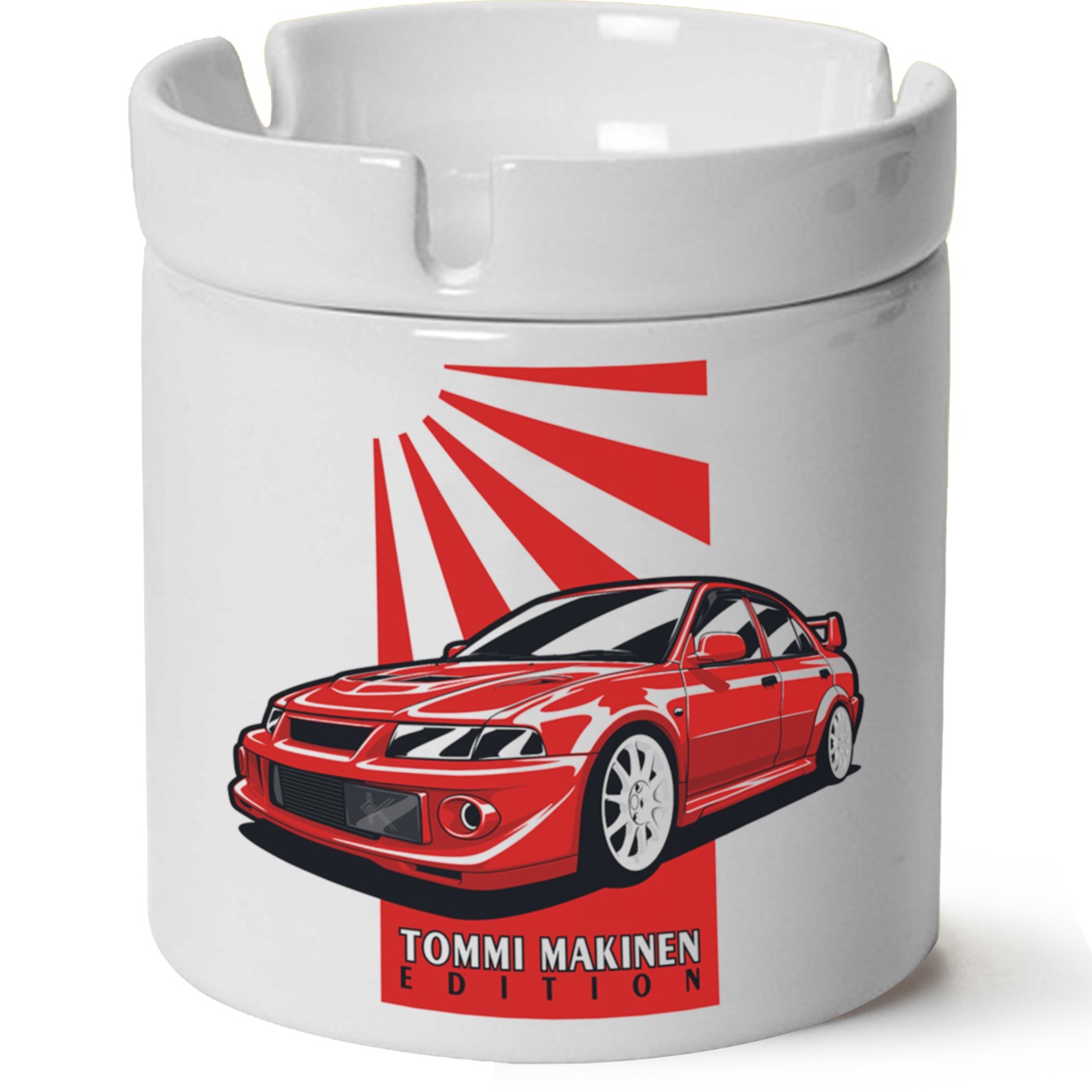 Mitsubishi Evo 5 Baskılı Porselen At Söndür Küllük