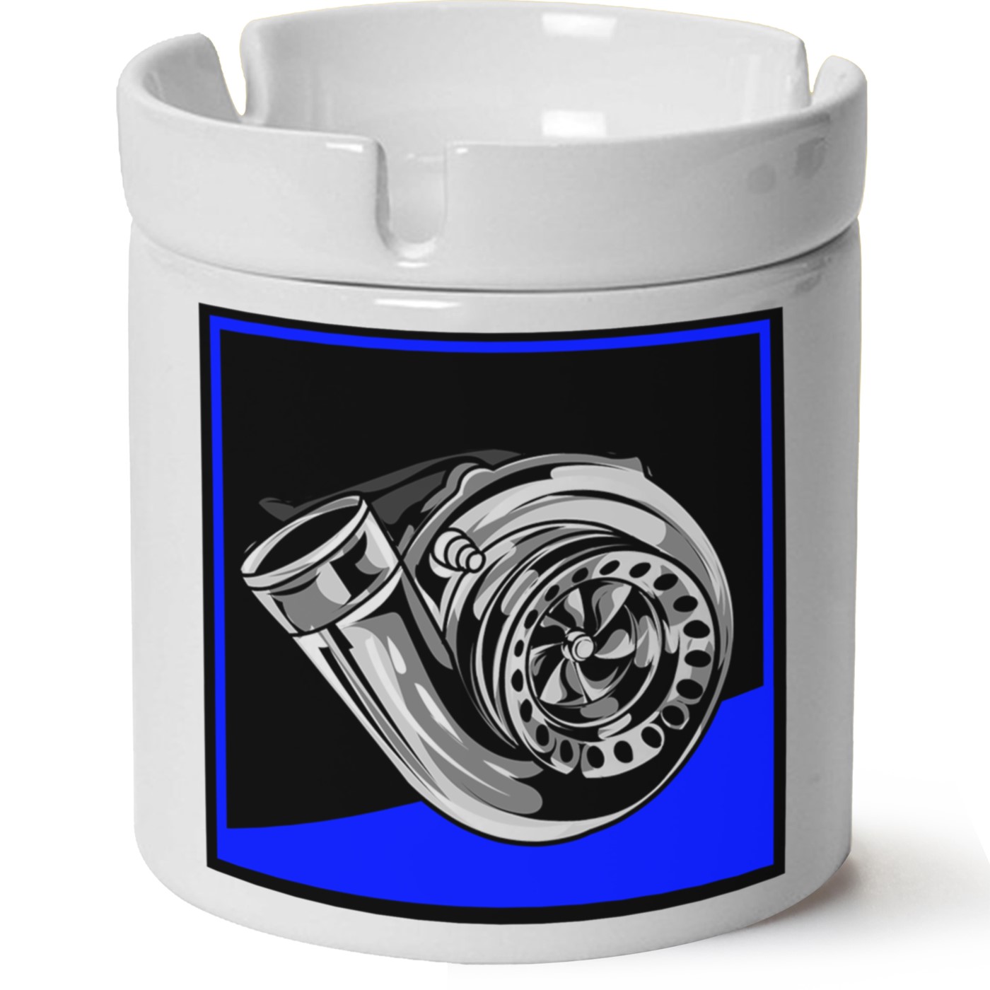 Turbo Baskılı Porselen At Söndür Küllük