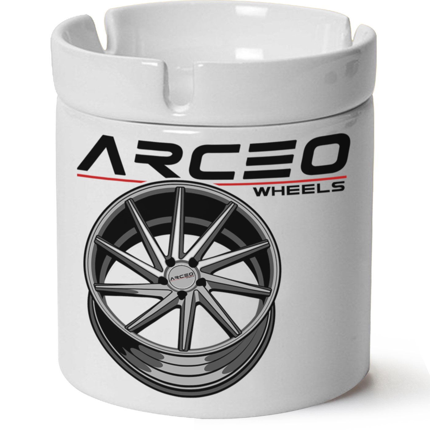 Arceo Jant Baskılı Porselen At Söndür Küllük