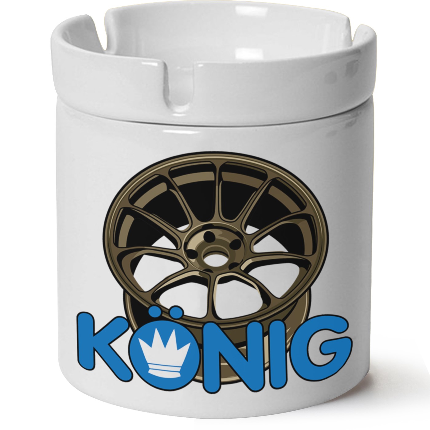 Konig Jant Baskılı Porselen At Söndür Küllük